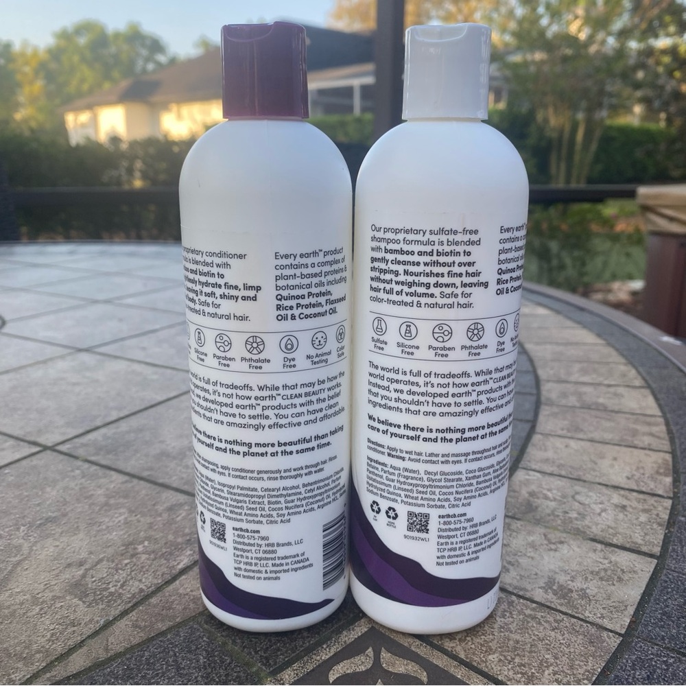 Earth Clean Beauty Weightless Volume Shampoo + Conditioner W/ Bamboo & Biotin - Picture 7 of 7